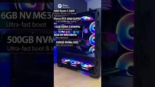 Игровой ПК MXZ, настольный компьютер, AMD Ryzen 5 5600 3,7 ГГц, GeForce RTX 2060 Super, 16 ГБ DDR...