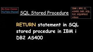 RETURN statement in SQL stored procedure in IBM i DB2 AS400