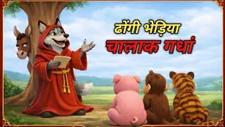 ढोंगी भेड़िया और चालाक गधा || bhediya gadha ||Jungle Moral Story || Hindi Moral Story || kahaniya ||