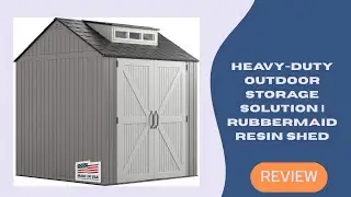 Weatherproof Resin Garden Shed | Rubbermaid 7x7 Ft Storage for Tools, Bikes & More