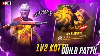 Vamshi Gaming Zone TELUGU FF Live :👍/ 1VS2 KOTTU GUILD ENTRY PATTU 💥⚡ Road To 3k Subscribers|