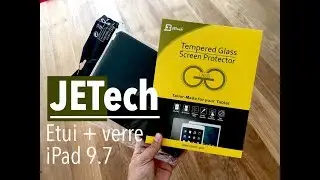 JETech smart case + glass screen protector new iPad 2017