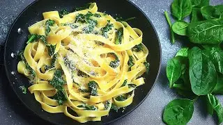 Самый вкусный рецепт пасты со Шпинатом за 5 минут, который я когда-либо ел!