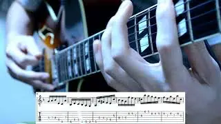 Bach : Sonata for Violin Solo No. 1 in G Minor, BWV 1001 - 4. Presto　【Guitar Cover with TAB】