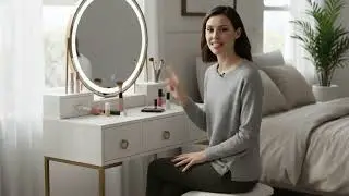 My Dream Vanity Desk! 3-Color Lighted Mirror, Storage & Charging Station | Vanitydesk.com