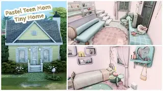Pastel Teen Mom Tiny Home || The Sims 4 Speed Build || No CC