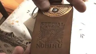 Шлифовка ремня для правки опасных бритв Nobiru strop finishing