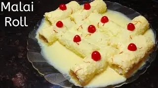 Malai roll recipe | Bread malai roll | Rabri malai roll | #trending malai roll