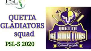 Quetta Gladiators Squad 2020 || PSL-5 Quetta Gladiators Full Team