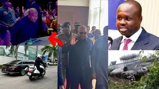 Prez Mahama quickly departs kempinski hotel after receiving distress call of plane crush involving 