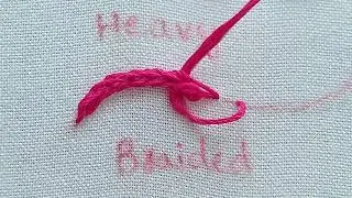 How to embroider heavy chain stitch for beginners|Chain Stitch Variations 6/32