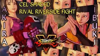 Street Fighter V. Akira vs Ibuki with Cel Shading Filter (Definitive Update)