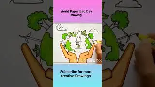 world Paper Bag Day Drawing #amritadrawingbook #shorts #stopplastic #paperbagday