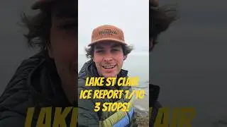 Lake St.Clair Ice Report 1/10 Metro Beach, Crocker Launch, 11 Mile. #lakestclair #michigan