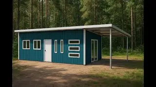 Modern 15x30 Single-Slope ADU with Side Porch Kit [DIY Dream]