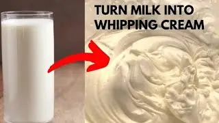 Turn milk into whipped cream|How to make whipped cream at home.