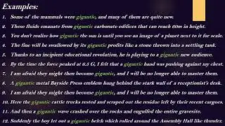 Gigantic Meaning with Examples