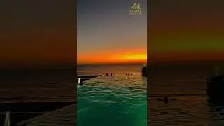 Infinity views & sunset hues. 🌅 #beachplease #beach  #beautifulocean #seasunset #traveladdiction