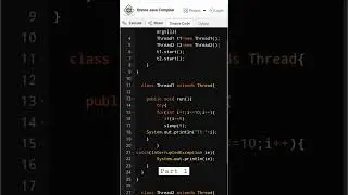 JAVA MULTITHREAD PROGRAM| JAVA PROGRAM CODE | 
