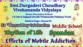 MIDDLE SCHOOL LEVEL ANNUAL DAY 2026 -  EFFECTS OF MOBILE ADDICTION