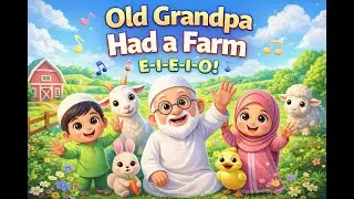 Farm Animals Song for Kids 🎵 Old Grandpa Had a Farm | Islamic Cartoon, Islamic Kids Nursery Rhyme 🧒👧