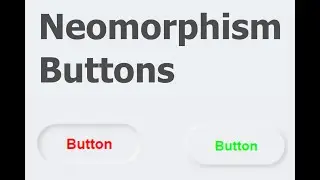 Create Neomorphism Button in CSS and HTML