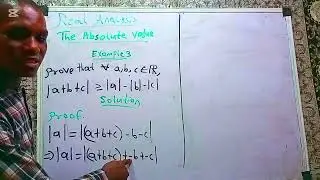 The Absolute Value in Real Analysis 