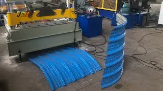 Hydraulic crimping machine for curving roof sheet