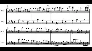 [Jules Massenet] Duo for Cello and Double Bass in D Major (Score-Video)