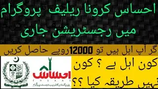 ehsas relief program registration method /ehsaas program main apply krne ka tariqa/