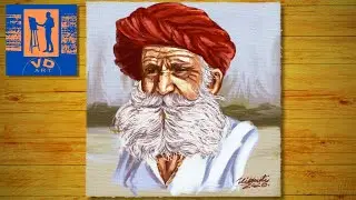 Old Rajasthani Man Portrait | Digital Painting | Easy Beginners Tutorial