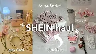 HUGE SHEIN HAUL 📦🎀cute accessories, clothing try-on, aesthetic home decor & more!!