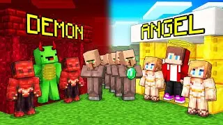 JJ's ANGEL Base vs Mikey's DEVIL Base Survive Battle in Minecraft - Maizen