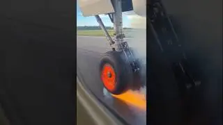 Airplane Landing Gear Fire &ndash; Emergency Landing😱✈️#AirplaneFire #EmergencyLanding #PlaneCrash #aviat