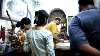 Drawing on Litho Stone | Traditional Lithography Process | Print Day in May 2025
