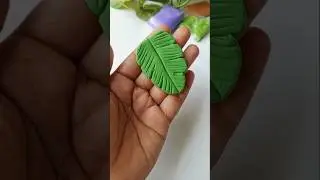 How to make banana leaf easily with clay #diy #shortvideo #youtubeshorts #shorts #foryou