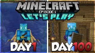 Spending 100 Days in Minecraft 1.18: Caves & Cliffs Part 2 [Minecraft Survival Let's Play Episode 1]