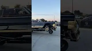 Clean 64 impala on three wheel 😍 vc: texaslowriderculture #lowriders #64impala #chevyimpala