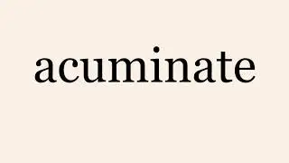acuminate