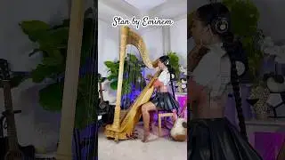 Stan by Eminem ft. Dido Harp Cover #harp #eminem #explore #blackharpist