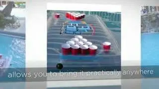 The Air Pong Table | Air Pong Inflatable Beer Pong Table, Floating Beer Pong