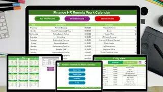 Finance HR Remote Work Calendar in Excel