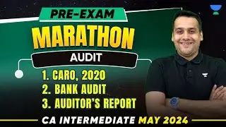 CARO 2020, Bank Audit, Auditor Report | Pre-Exam Marathon | Audit | CA Inter May24 | CA Ankit Oberoi