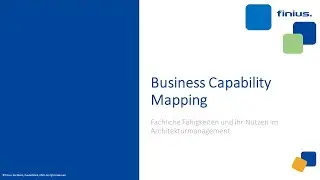 Webinar Recording - Business Capability Mapping