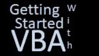 Getting Started with VBA desktop course