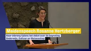 Maidenspeech Rosanne Hertzberger tijdens het debat over de begroting OCW - 16-01-2024