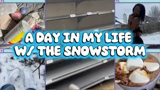 A DAY IN MY LIFE | Breakfast w/baby sis, Snowstorm, Grocery shopping, ￼Prep day