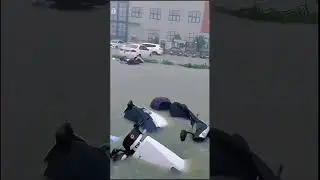 Severe flooding in Hebei, China today...