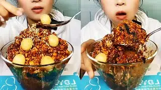 MUKBANG ASMR PEANUT SAUCE GARLIC #mukbang #asmr #peanutsauce
