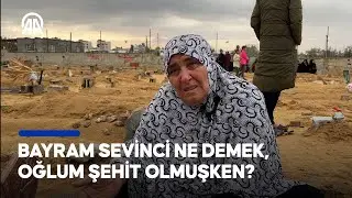 Gazzeliler Ramazan Bayramı'nda kaybettikleri yakınlarının mezarlarını ziyaret etti